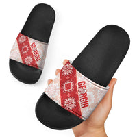 Georgia Rugby 2026 Slide Sandals Georgian Folk Pattern