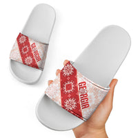 Georgia Rugby 2026 Slide Sandals Georgian Folk Pattern