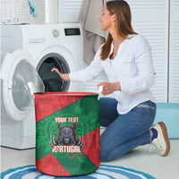 Custom Portugal Rugby 2026 Laundry Basket Os Lobos Wolf Mascot