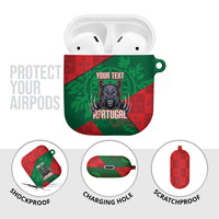 Custom Portugal Rugby 2026 AirPods Case Os Lobos Wolf Mascot