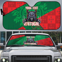 Custom Portugal Rugby 2026 Auto Sun Shade Os Lobos Wolf Mascot