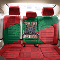 Custom Portugal Rugby 2026 Back Car Seat Cover Os Lobos Wolf Mascot