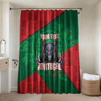 Custom Portugal Rugby 2026 Bathroom Set Os Lobos Wolf Mascot