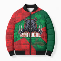 Custom Portugal Rugby 2026 Bomber Puffer Jacket Os Lobos Wolf Mascot