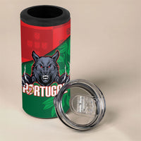Custom Portugal Rugby 2026 4 in 1 Can Cooler Tumbler Os Lobos Wolf Mascot