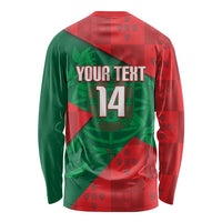 Custom Portugal Rugby 2026 Long Sleeve Shirt Os Lobos Wolf Mascot