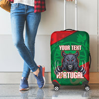 Custom Portugal Rugby 2026 Luggage Cover Os Lobos Wolf Mascot