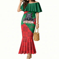 Custom Portugal Rugby 2026 Mermaid Dress Os Lobos Wolf Mascot