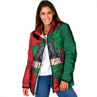 Custom Portugal Rugby 2026 Padded Jacket Os Lobos Wolf Mascot