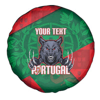 Custom Portugal Rugby 2026 Spare Tire Cover Os Lobos Wolf Mascot