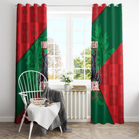Custom Portugal Rugby 2026 Window Curtain Os Lobos Wolf Mascot