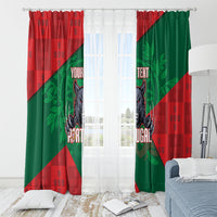 Custom Portugal Rugby 2026 Window Curtain Os Lobos Wolf Mascot
