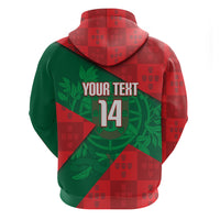 Custom Portugal Rugby 2026 Zip Hoodie Os Lobos Wolf Mascot