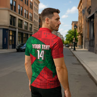Custom Portugal Rugby 2026 Zipper Polo Shirt Os Lobos Wolf Mascot