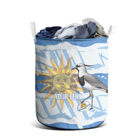Custom Uruguay Rugby 2026 Laundry Basket Sun Of May and Lapwing