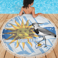 Custom Uruguay Rugby 2026 Beach Blanket Sun Of May and Lapwing