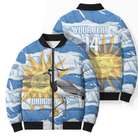 Custom Uruguay Rugby 2026 Bomber Puffer Jacket Sun Of May and Lapwing