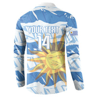 Custom Uruguay Rugby 2026 Button Sweatshirt Sun Of May and Lapwing