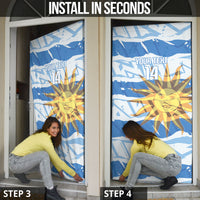 Custom Uruguay Rugby 2026 Door Cover Sun Of May and Lapwing