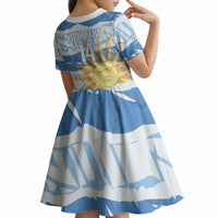Custom Uruguay Rugby 2026 Kid Short Sleeve Dress Sun Of May and Lapwing