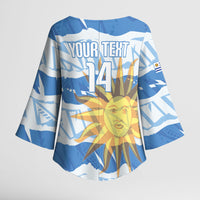 Custom Uruguay Rugby 2026 Kimono Sleeve Blouse Sun Of May and Lapwing