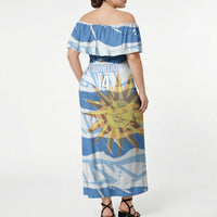 Custom Uruguay Rugby 2026 Off Shoulder Maxi Dress Sun Of May and Lapwing