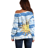 Custom Uruguay Rugby 2026 Off Shoulder Sweater Sun Of May and Lapwing