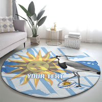 Custom Uruguay Rugby 2026 Round Carpet Sun Of May and Lapwing