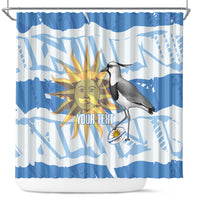 Custom Uruguay Rugby 2026 Shower Curtain Sun Of May and Lapwing