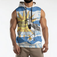 Custom Uruguay Rugby 2026 Sleeveless Hoodie Sun Of May and Lapwing