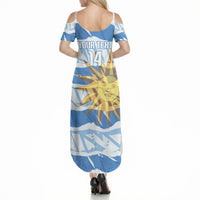 Custom Uruguay Rugby 2026 Summer Maxi Dress Sun Of May and Lapwing