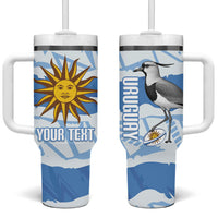 Custom Uruguay Rugby 2026 Tumbler With Handle Sun Of May and Lapwing