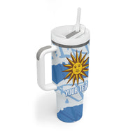 Custom Uruguay Rugby 2026 Tumbler With Handle Sun Of May and Lapwing