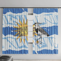 Custom Uruguay Rugby 2026 Window Curtain Sun Of May and Lapwing