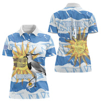 Custom Uruguay Rugby 2026 Women Polo Shirt Sun Of May and Lapwing