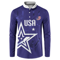 Custom United States Rugby 2026 Button Sweatshirt Go USA Star Symbol