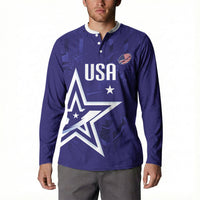 Custom United States Rugby 2026 Button Sweatshirt Go USA Star Symbol