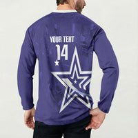 Custom United States Rugby 2026 Button Sweatshirt Go USA Star Symbol
