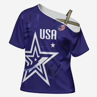 Custom United States Rugby 2026 Cross Shoulder Shirt Go USA Star Symbol
