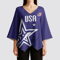 Custom United States Rugby 2026 Kimono Sleeve Blouse Go USA Star Symbol