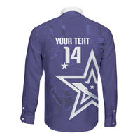 Custom United States Rugby 2026 Long Sleeve Button Shirt Go USA Star Symbol