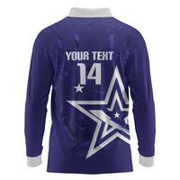 Custom United States Rugby 2026 Long Sleeve Polo Shirt Go USA Star Symbol