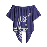 Custom United States Rugby 2026 Off Shoulder Wrap Waist Top Go USA Star Symbol