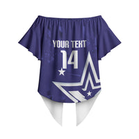 Custom United States Rugby 2026 Off Shoulder Wrap Waist Top Go USA Star Symbol