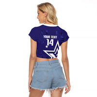 Custom United States Rugby 2026 Raglan Cropped T Shirt Go USA Star Symbol