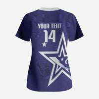 Custom United States Rugby 2026 Scrub Top Go USA Star Symbol