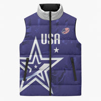 Custom United States Rugby 2026 Sleeveless Puffer Jacket Go USA Star Symbol