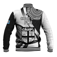 Fiji Rugby Baseball Jacket World Cup 2023 Go Champions Fijian Tapa Black Version - Wonder Print Shop