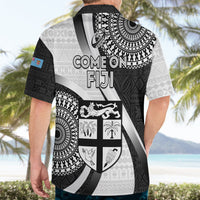 Fiji Rugby Hawaiian Shirt World Cup 2023 Go Champions Fijian Tapa Black Version - Wonder Print Shop