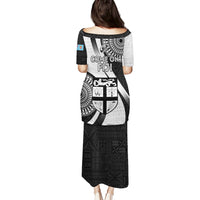 Fiji Rugby Puletasi World Cup 2023 Go Champions Fijian Tapa Black Version - Wonder Print Shop